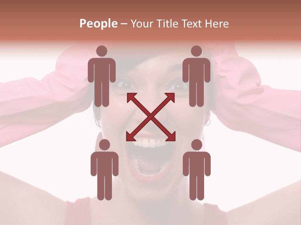 White Shock Hair PowerPoint Template