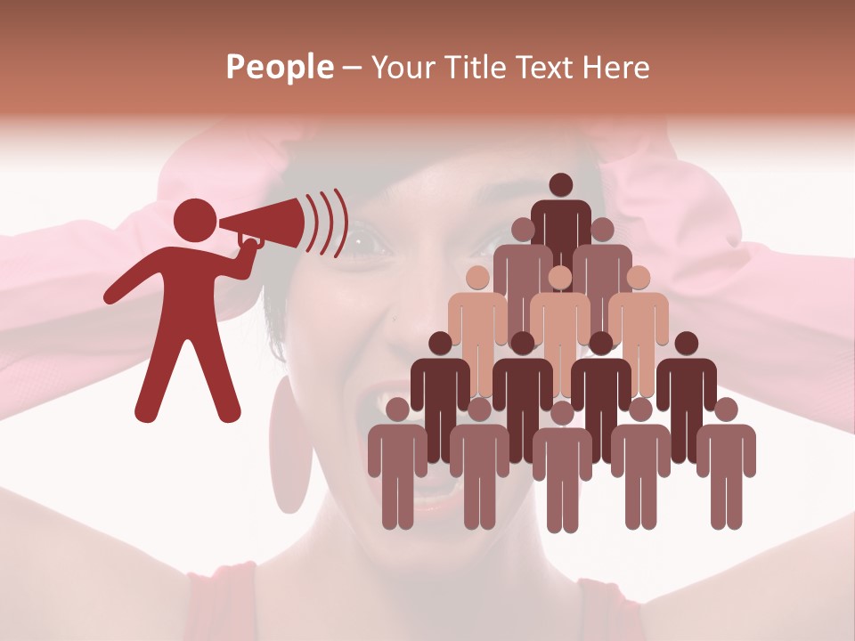 White Shock Hair PowerPoint Template