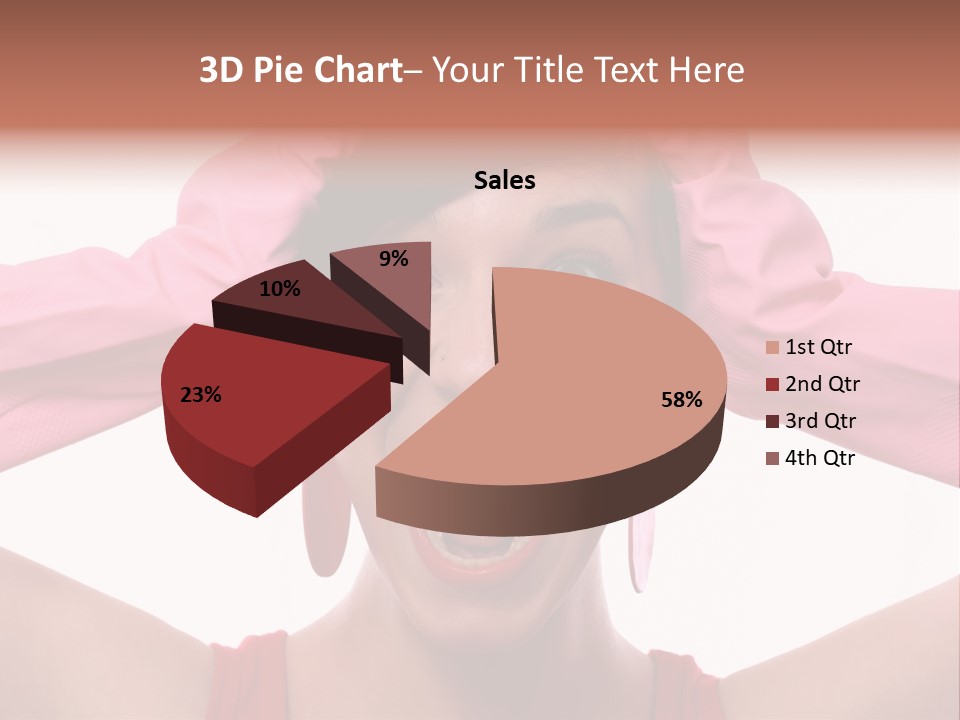 White Shock Hair PowerPoint Template