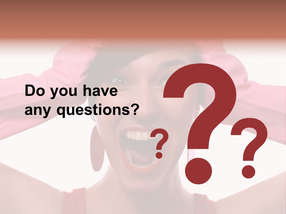 White Shock Hair PowerPoint Template