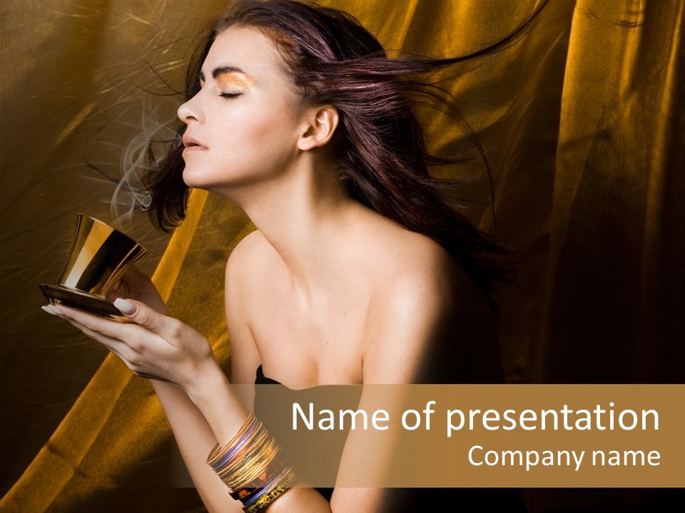 Cafe Refreshing Lips PowerPoint Template