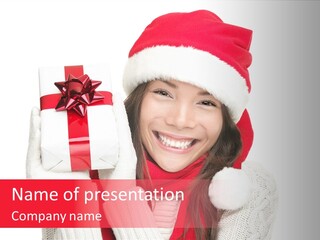 Chinese Person Happy PowerPoint Template