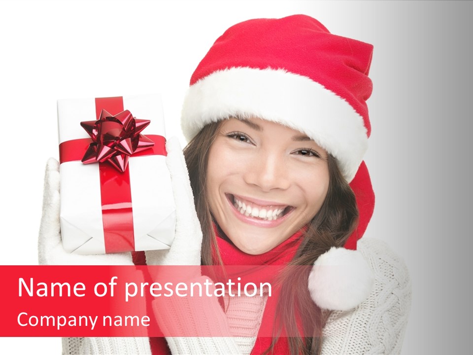 Chinese Person Happy PowerPoint Template