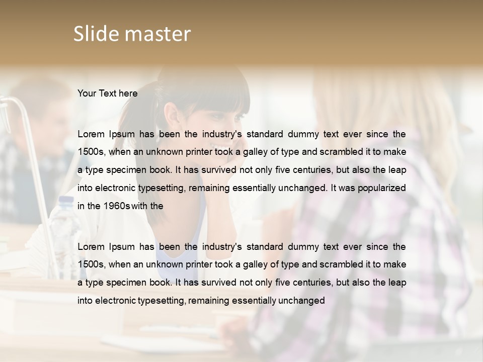 Study Young Female PowerPoint Template