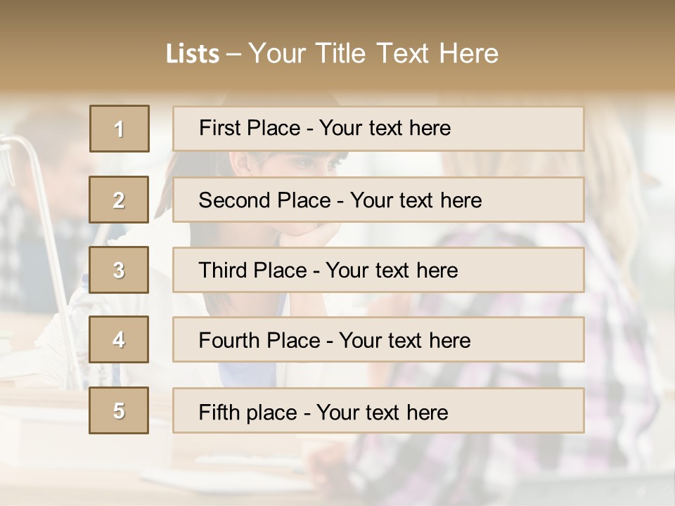Study Young Female PowerPoint Template