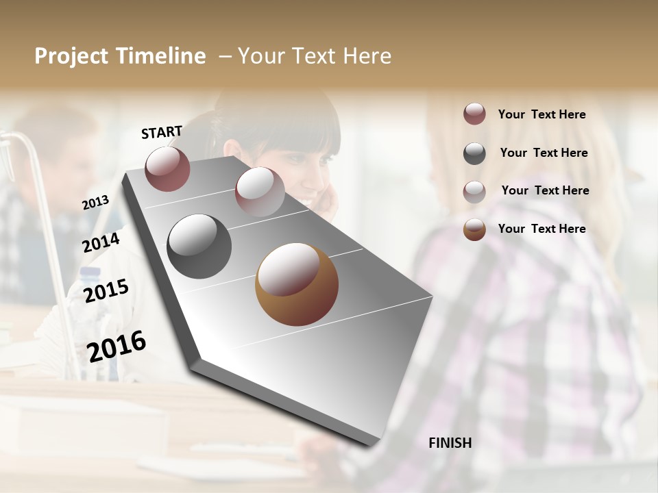 Study Young Female PowerPoint Template