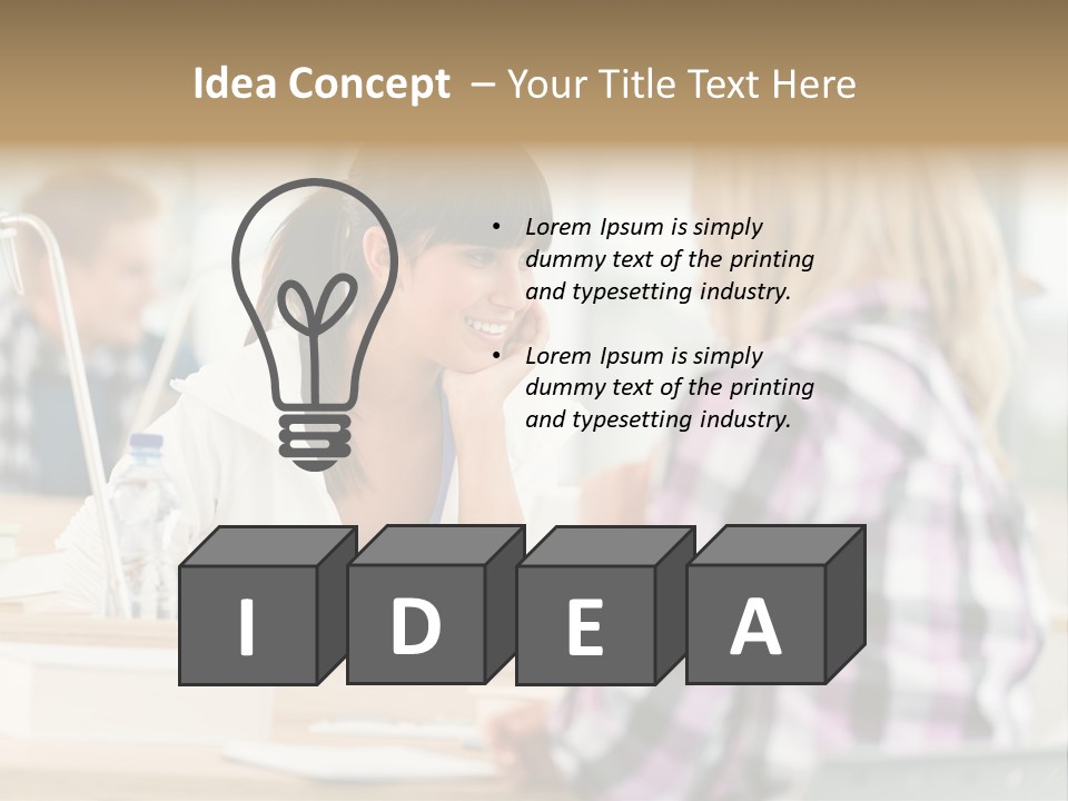 Study Young Female PowerPoint Template