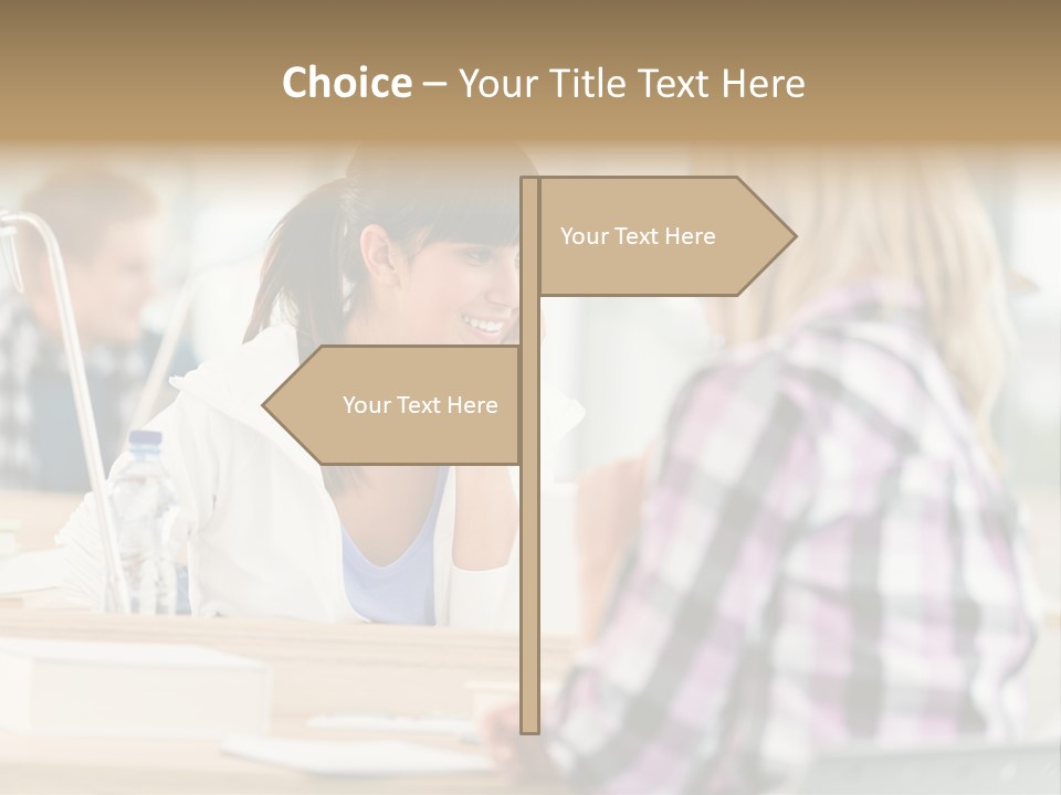 Study Young Female PowerPoint Template