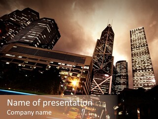 Building Futuri Tic Urban PowerPoint Template