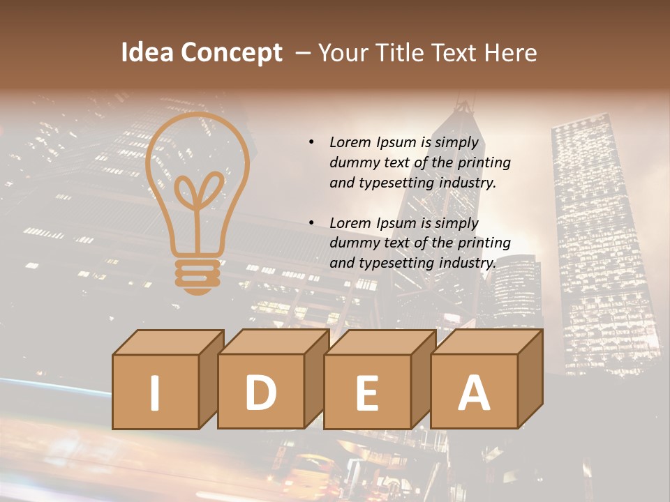 Building Futuri Tic Urban PowerPoint Template