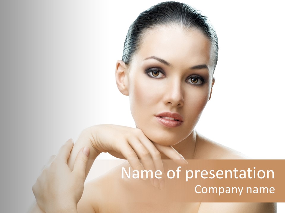 Woman S Close Up PowerPoint Template