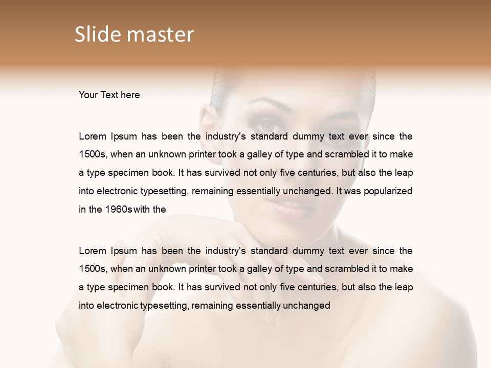Woman S Close Up PowerPoint Template
