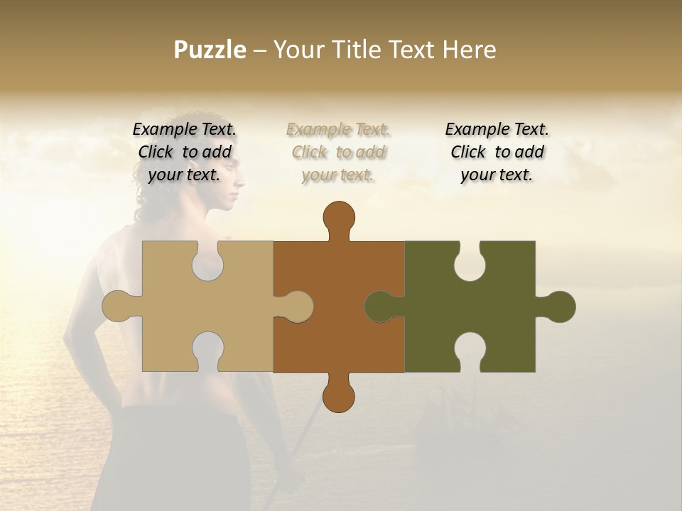 Galleon Fight Naked PowerPoint Template