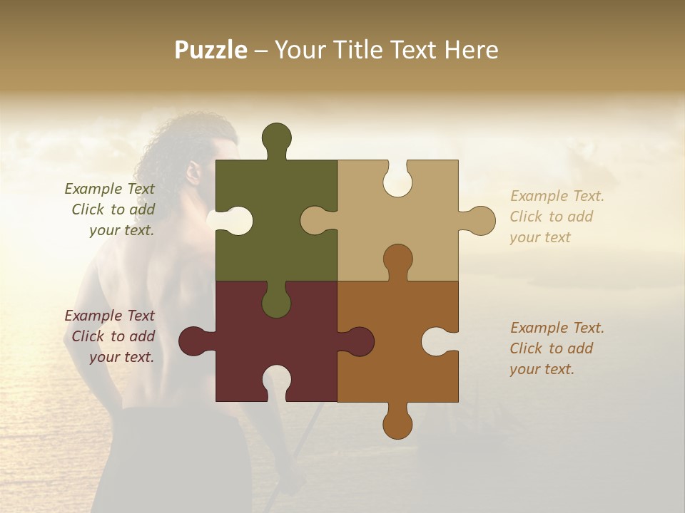 Galleon Fight Naked PowerPoint Template