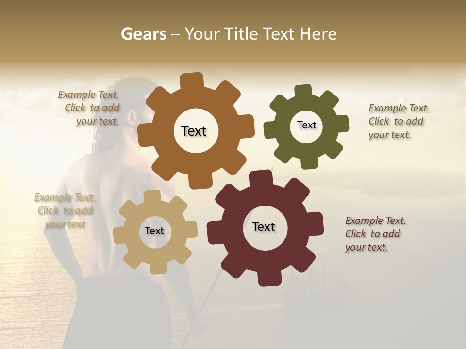 Galleon Fight Naked PowerPoint Template