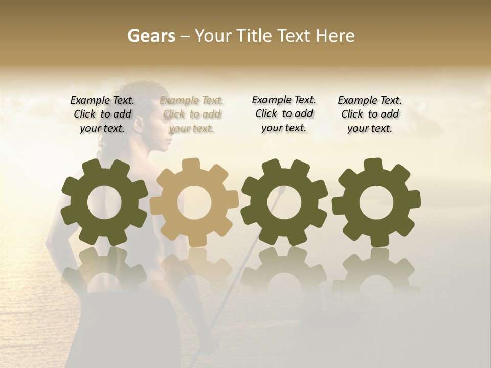 Galleon Fight Naked PowerPoint Template