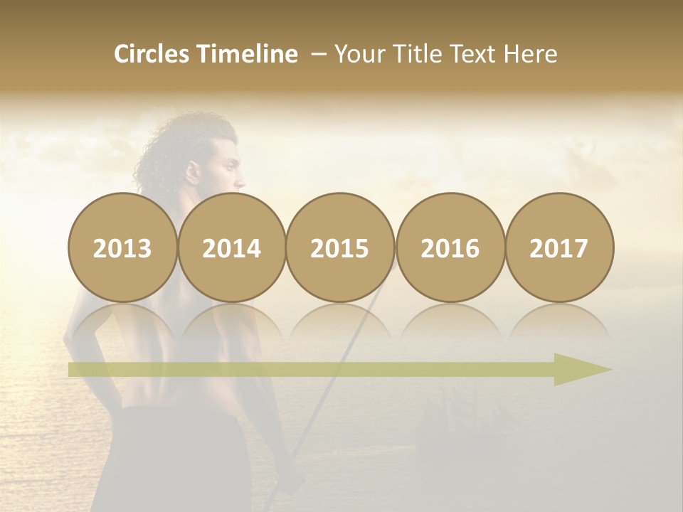 Galleon Fight Naked PowerPoint Template