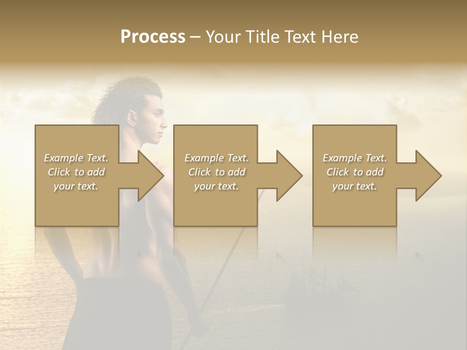 Galleon Fight Naked PowerPoint Template