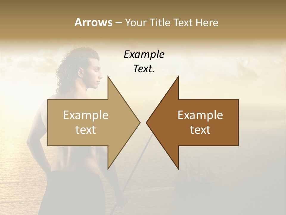 Galleon Fight Naked PowerPoint Template