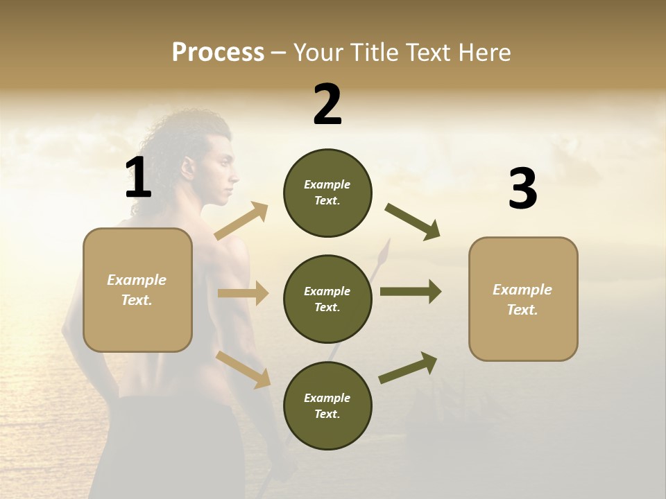 Galleon Fight Naked PowerPoint Template