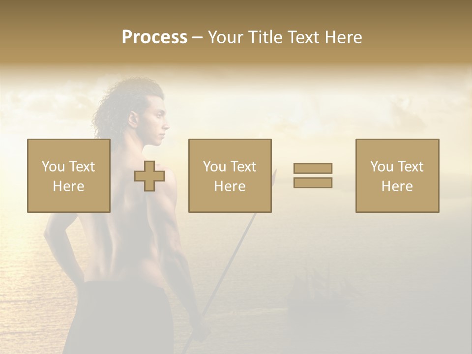 Galleon Fight Naked PowerPoint Template