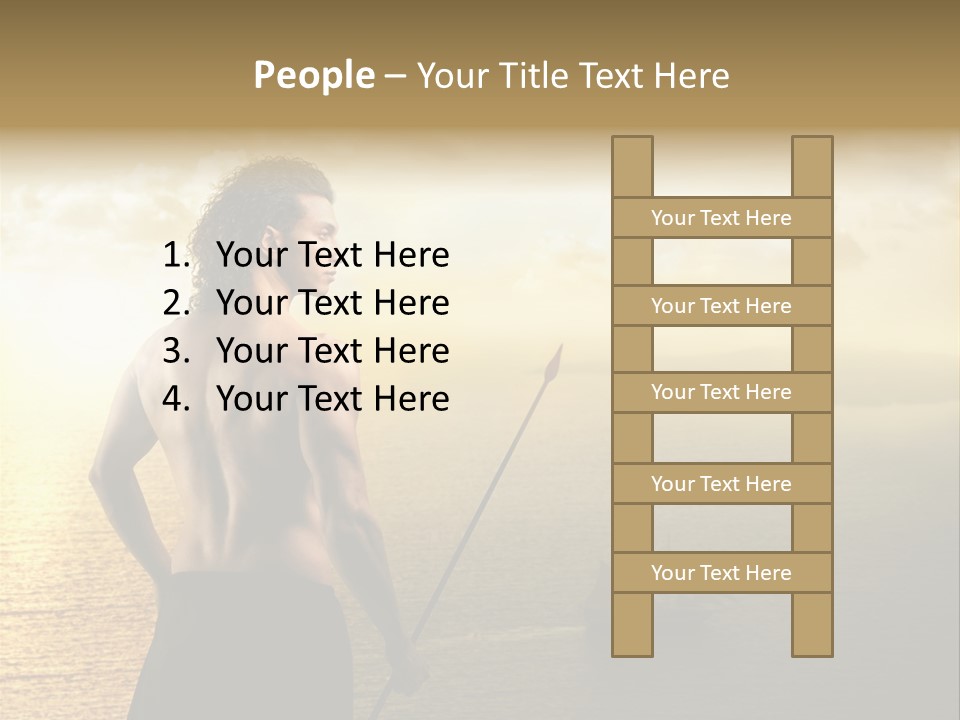 Galleon Fight Naked PowerPoint Template
