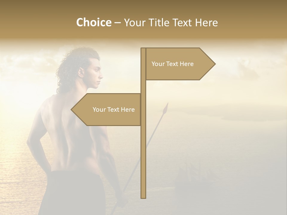 Galleon Fight Naked PowerPoint Template