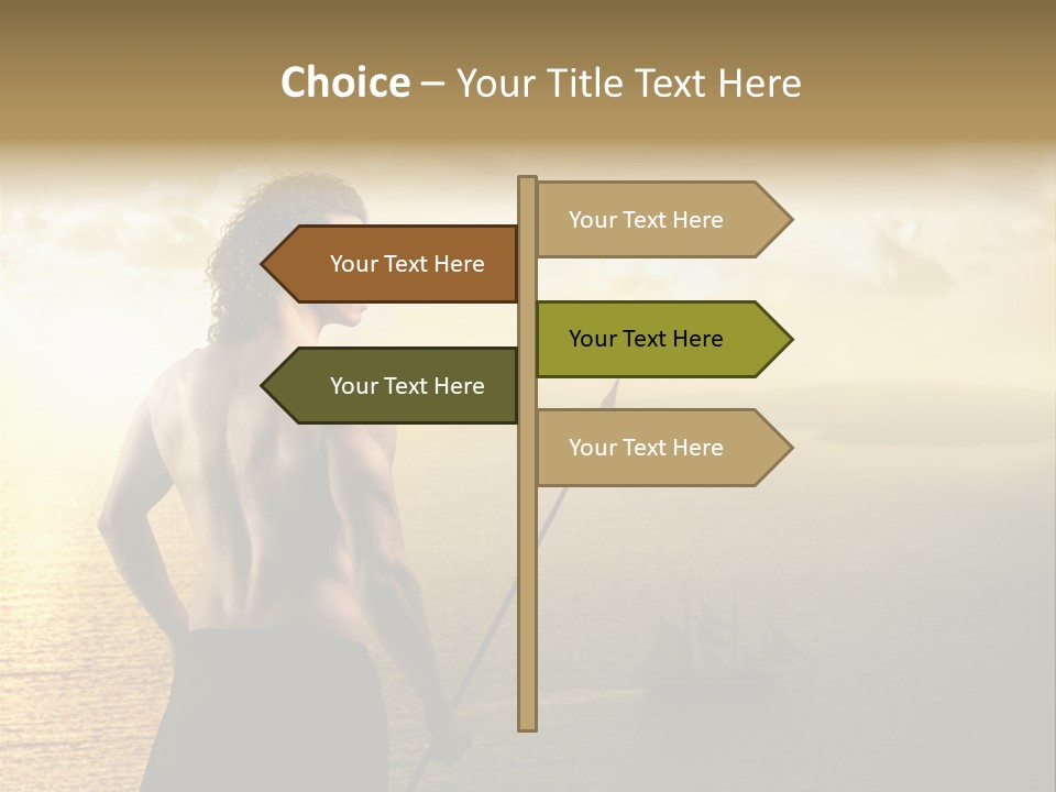 Galleon Fight Naked PowerPoint Template