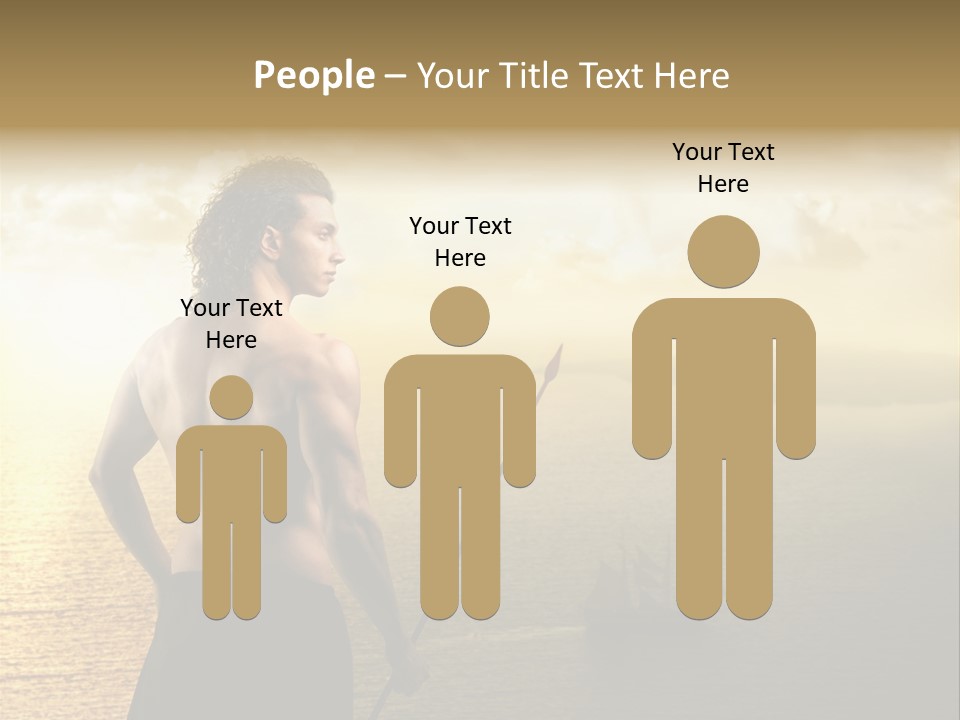 Galleon Fight Naked PowerPoint Template