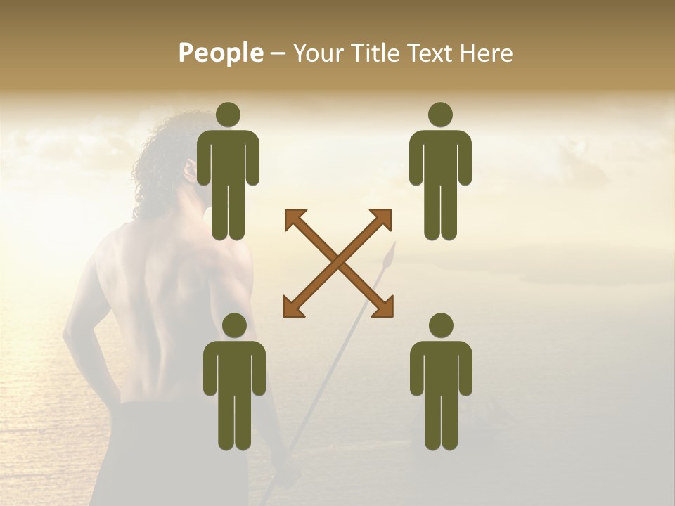 Galleon Fight Naked PowerPoint Template