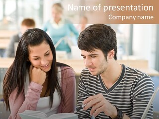 Book Man Teenager PowerPoint Template