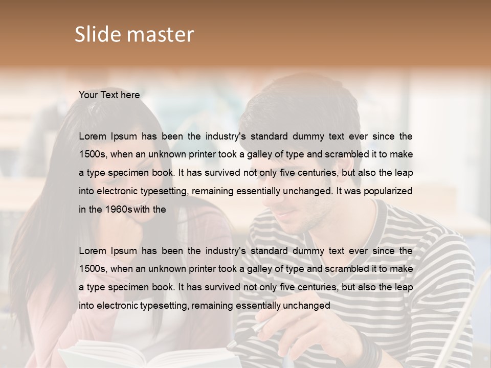 Book Man Teenager PowerPoint Template