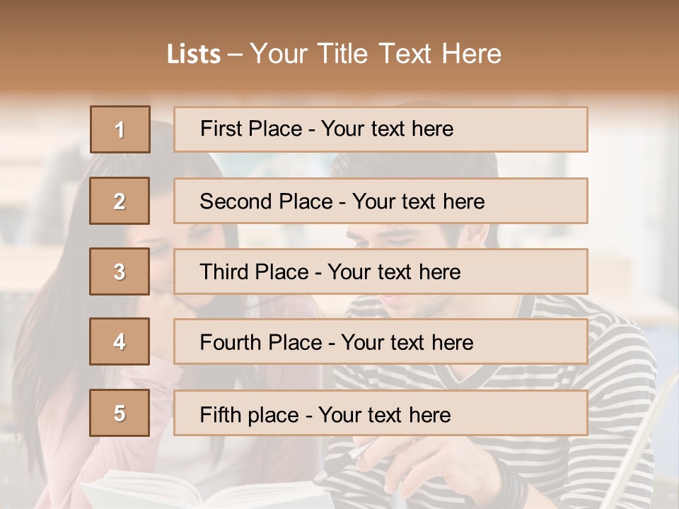 Book Man Teenager PowerPoint Template