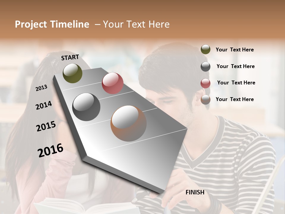 Book Man Teenager PowerPoint Template