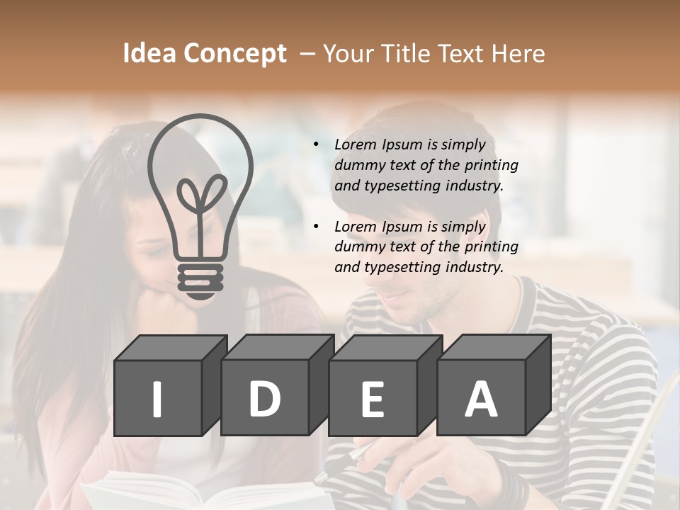 Book Man Teenager PowerPoint Template