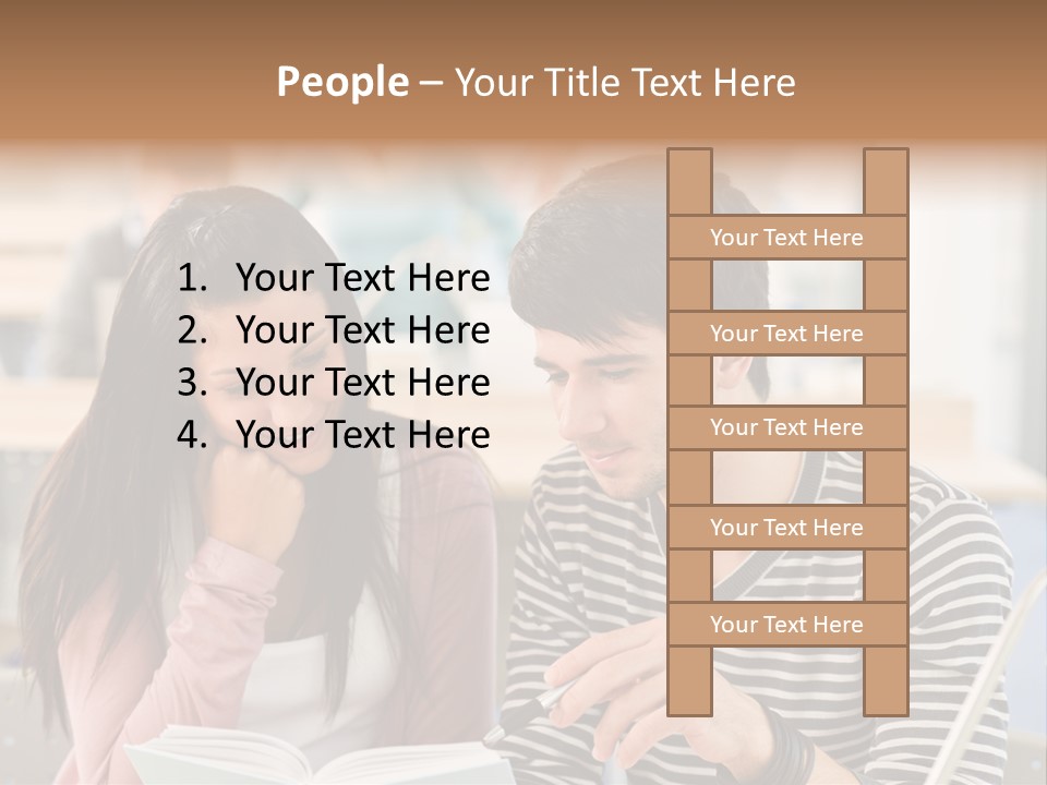 Book Man Teenager PowerPoint Template