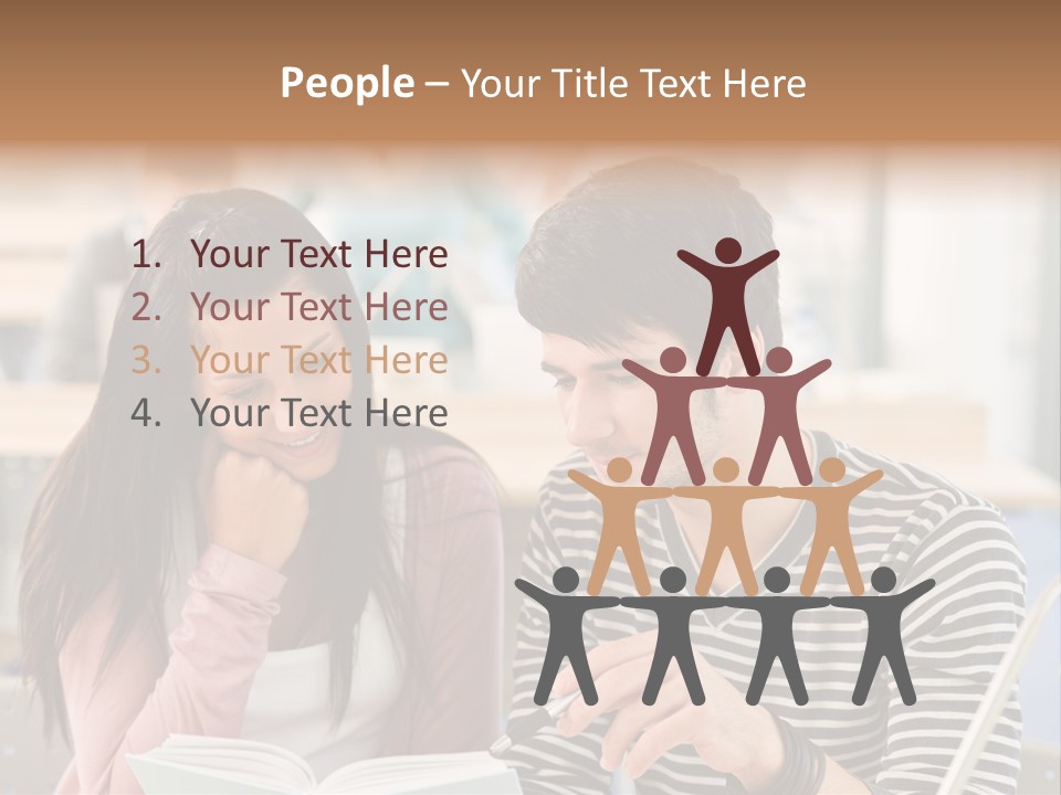 Book Man Teenager PowerPoint Template