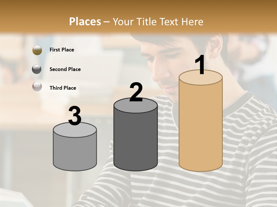 Indoor Man Young PowerPoint Template