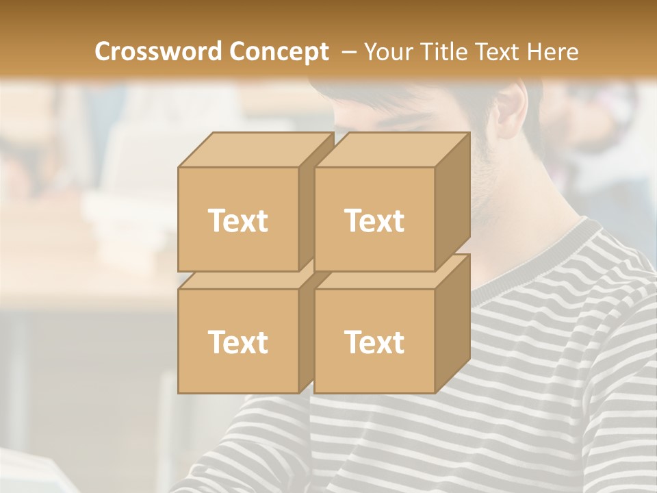 Indoor Man Young PowerPoint Template
