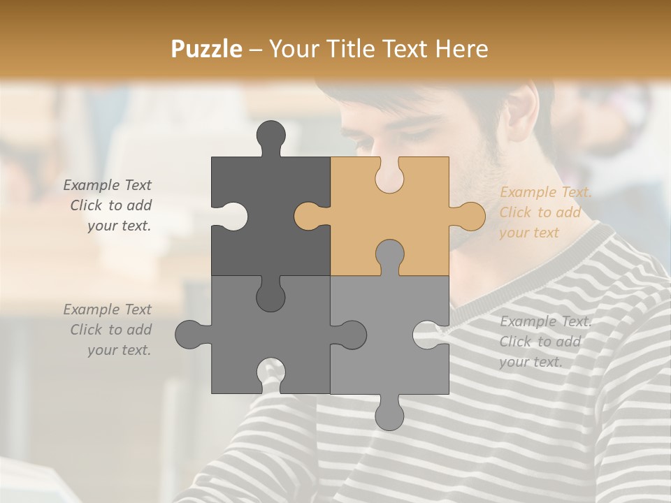 Indoor Man Young PowerPoint Template