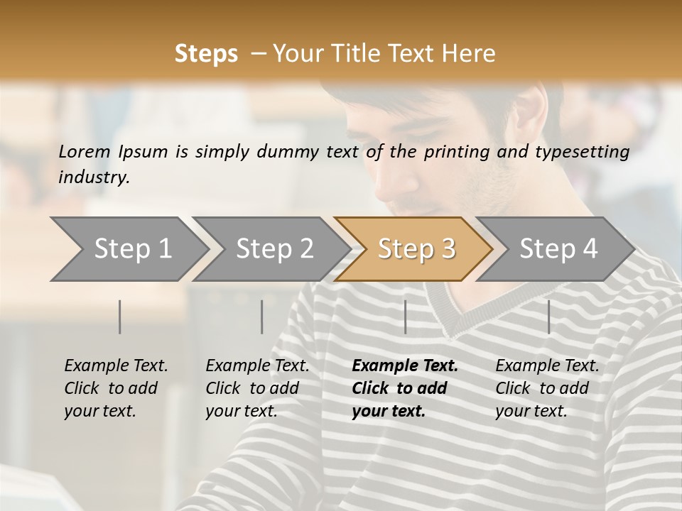 Indoor Man Young PowerPoint Template