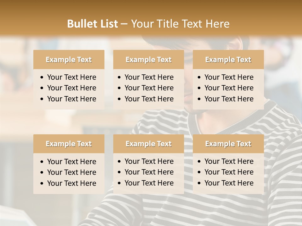 Indoor Man Young PowerPoint Template