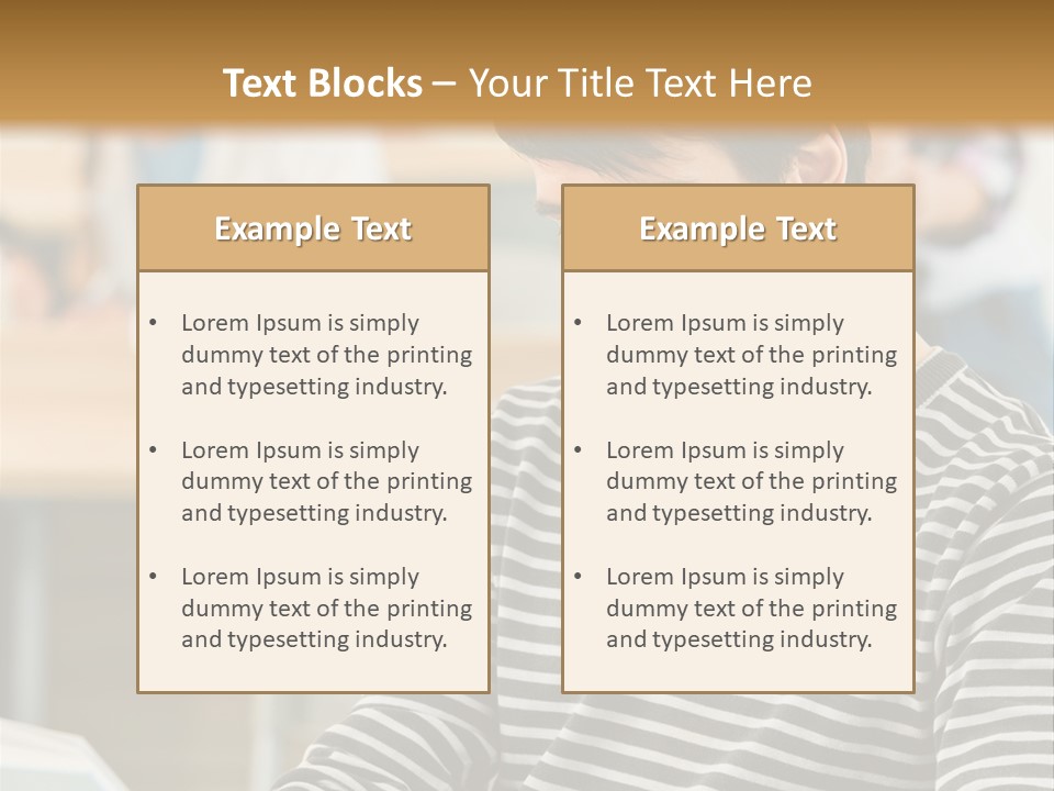 Indoor Man Young PowerPoint Template