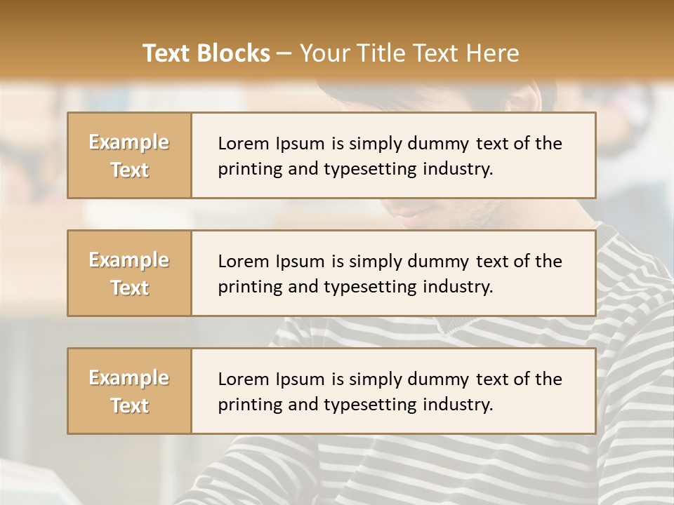 Indoor Man Young PowerPoint Template