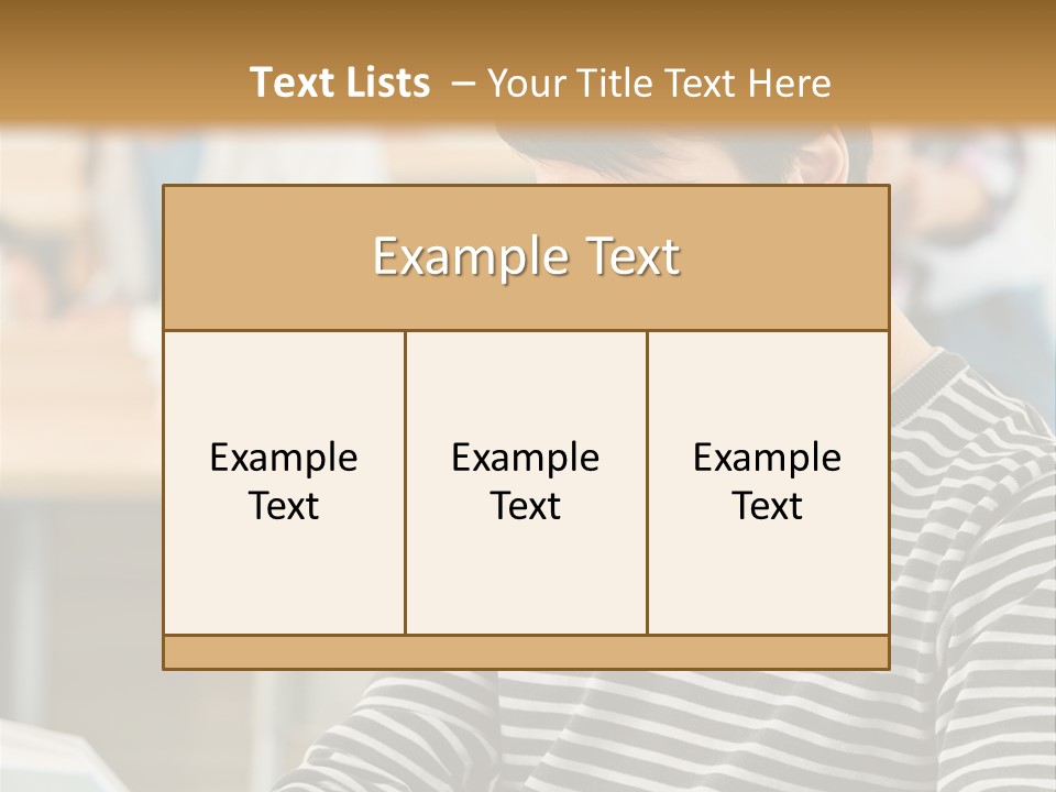 Indoor Man Young PowerPoint Template
