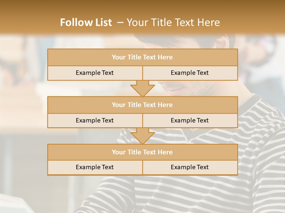 Indoor Man Young PowerPoint Template