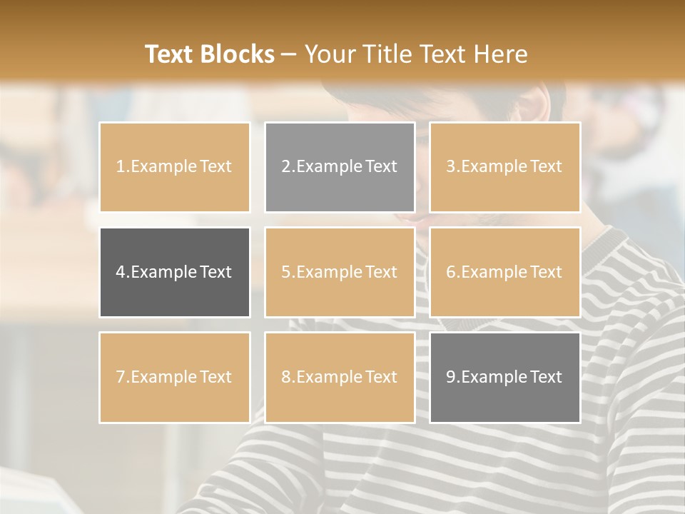 Indoor Man Young PowerPoint Template