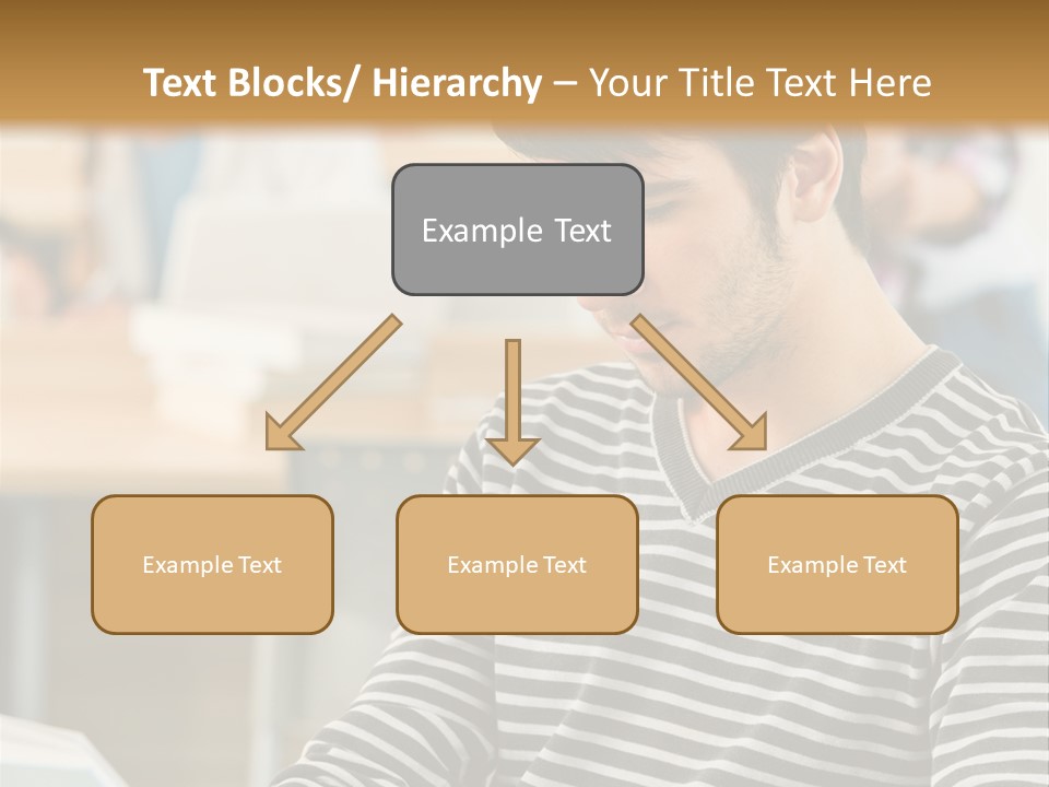 Indoor Man Young PowerPoint Template