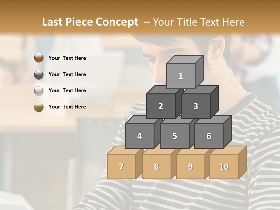 Indoor Man Young PowerPoint Template