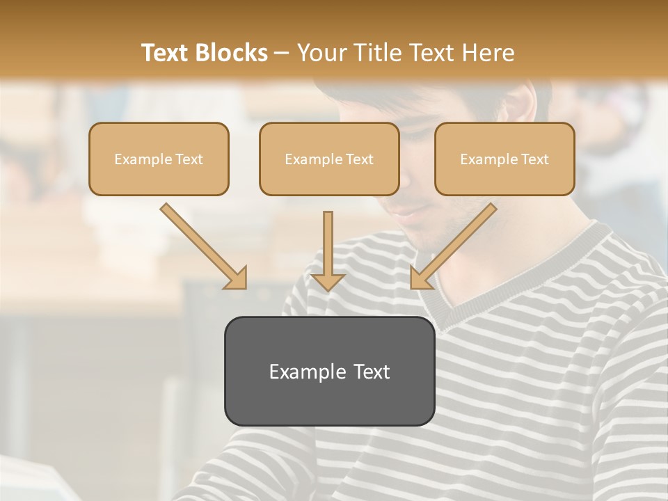 Indoor Man Young PowerPoint Template